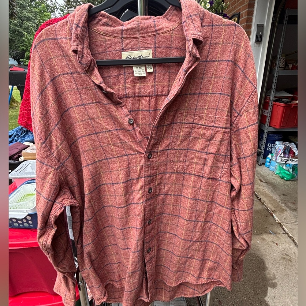 Eddie Bauer Red and Blue Checkered Shirt